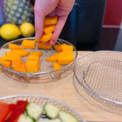 Rynx | Stackable Stainless Steel Air Fryer Rack Set (3 Pieces)
