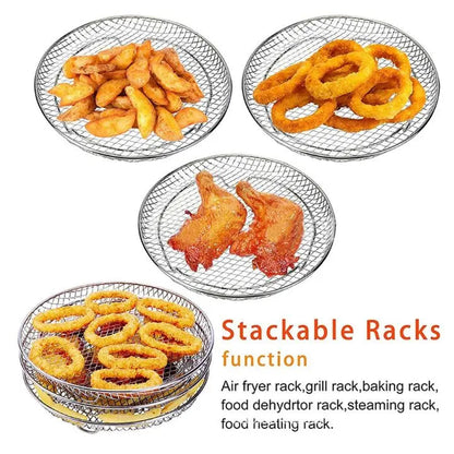 Rynx | Stackable Stainless Steel Air Fryer Rack Set (3 Pieces)