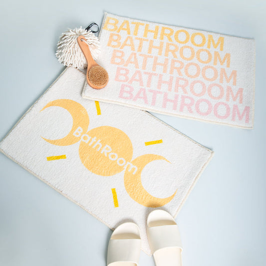 Rynx | Sun and Moon White Bath Mat