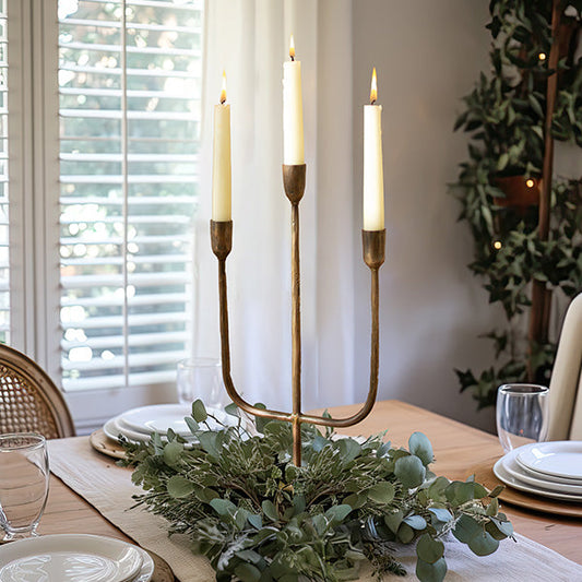 Rynx | Antique finish candle holder