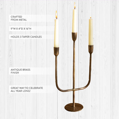 Rynx | Antique finish candle holder