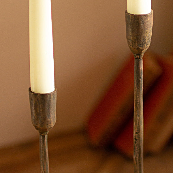 Rynx | Antique finish candle holder