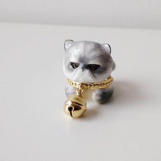 Rynx | Sweet Cat Design 4 Pieces Enamel Rings Set