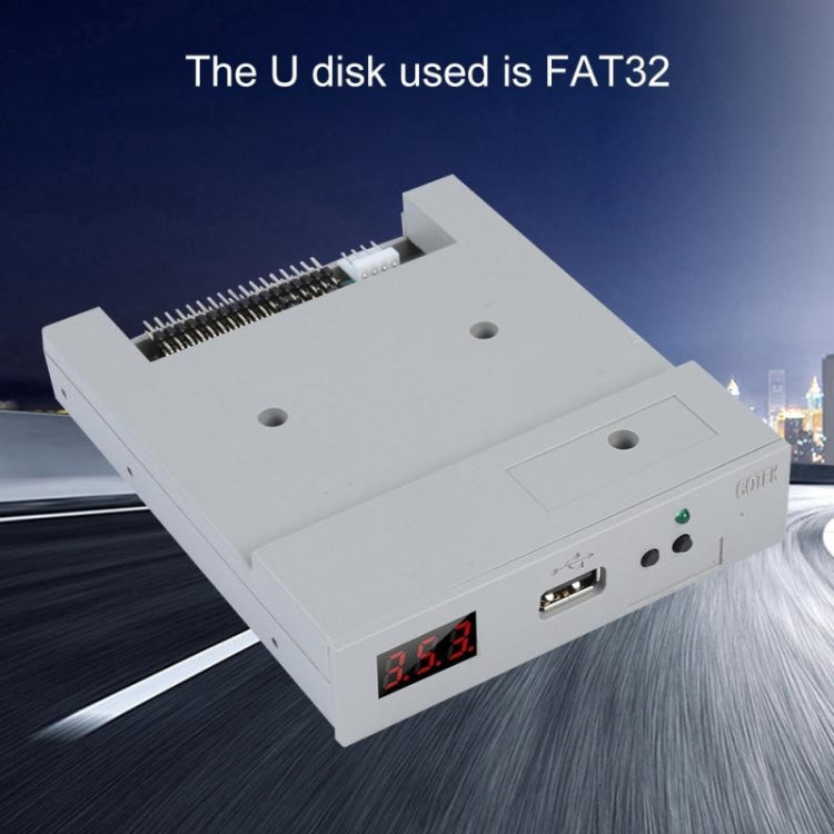 Rynx | SFR1M44-U100K 3.5 inch 1.44MB USB SSD Floppy Drive Emulator for GOTEK, YAMAHA, KORG (Gray)