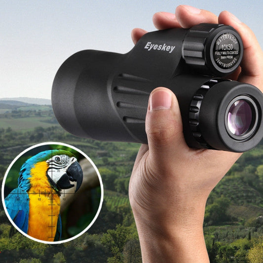 Rynx | Eyeskey 10X50 Telescope Measurable Large Caliber High Magnification HD Low Light Level Night Vision Waterproof Monocular Binoculars