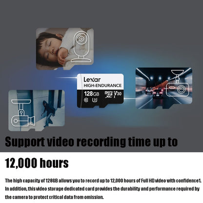 Rynx | Lexar MicroSDHC 128GB High Performance Dashcam Video Surveillance Camera TF Memory Card Video Card