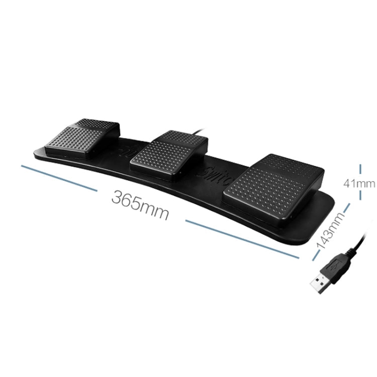 Rynx | Pcsensor FS23 CF Foot Pedal Switch Keyboard Control Mouse Game Combination Pedal (Mechanical Sound)