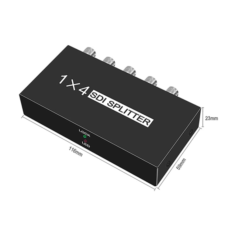 Rynx | 1 In 4 Out SD-SDI / HD-SDI / 3G-SDI Distribution Amplifier Video SDI Splitter (UK Plug)