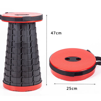 Rynx | Outdoor Portable Folding Telescopic Plastic Stool Camping Fishing Garden Stool(Yellow)