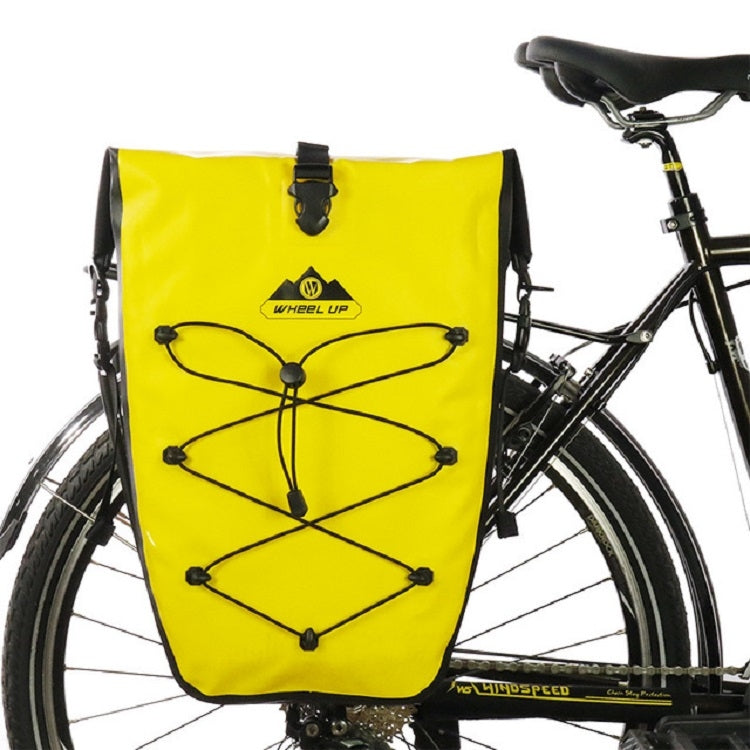 Rynx | WHEEL UP 25L WHFS001 Waterproof Bicycle Backpack Shelf Bag Unilateral Frame Bag Long-distance Trip Bicycle Bag 25L(Yellow)