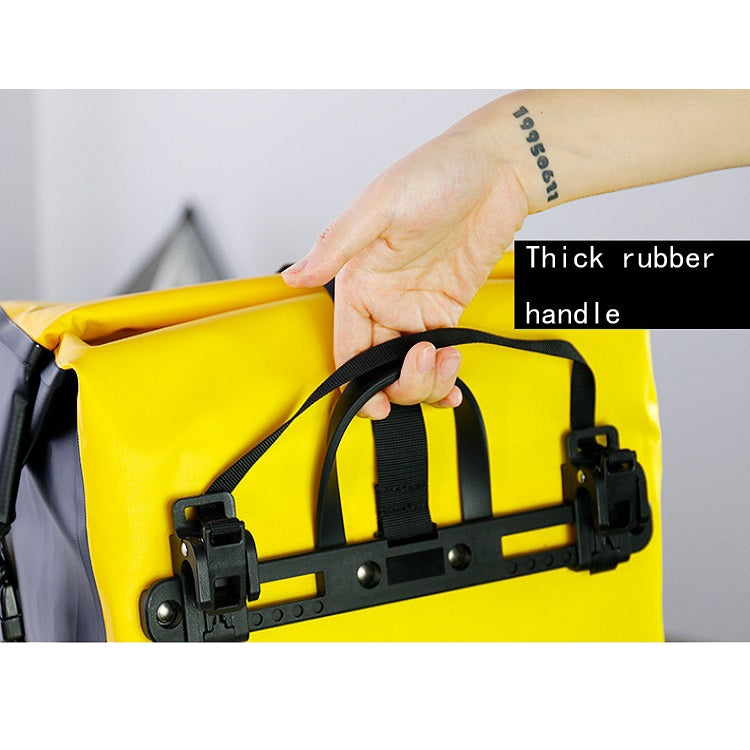 Rynx | WHEEL UP 25L WHFS001 Waterproof Bicycle Backpack Shelf Bag Unilateral Frame Bag Long-distance Trip Bicycle Bag 25L(Yellow)