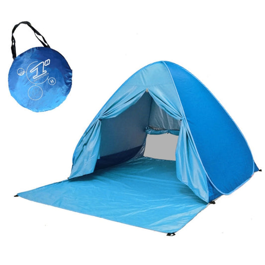 Rynx | With Curtain Automatic Instant Pop Up Tent Potable Beach Tent, Size: 150x165x110cm(Blue)