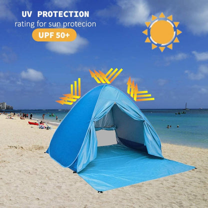Rynx | With Curtain Automatic Instant Pop Up Tent Potable Beach Tent, Size:  200x165x130cm(Pink)