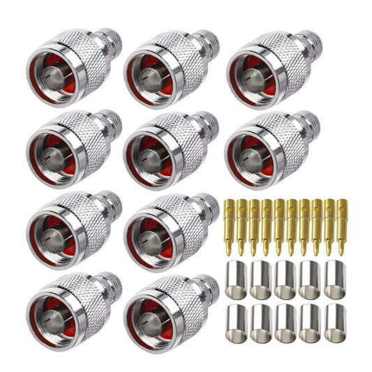 Rynx | 10 pieces NJ-7 for LMR400 N type connector connection low loss RF coaxial connector