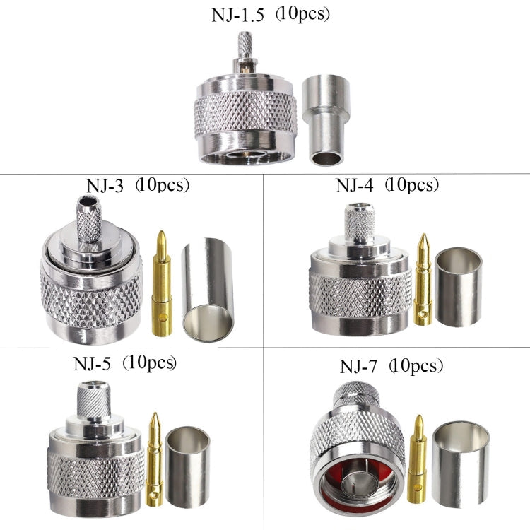 Rynx | 10 pieces NJ-7 for LMR400 N type connector connection low loss RF coaxial connector