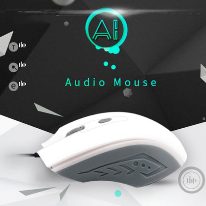 Rynx | Pcsensor MOS4 4 Button 2400DPI Gaming Intelligent Voice Control Input Mouse, Cable Length: 1.5m(Sound)