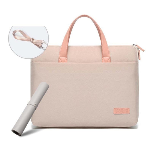 Rynx | For MacBook 15.6-16.1 inches MAHOO 10188 Ultra-Thin Handheld Computer Bag Messenger Laptop Bag, Color: Khaki+Gray Mouse Pad