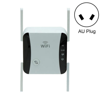 Rynx | KP1200 1200Mbps Dual Band 5G WIFI Amplifier Wireless Signal Repeater, Specification: AU Plug (White)