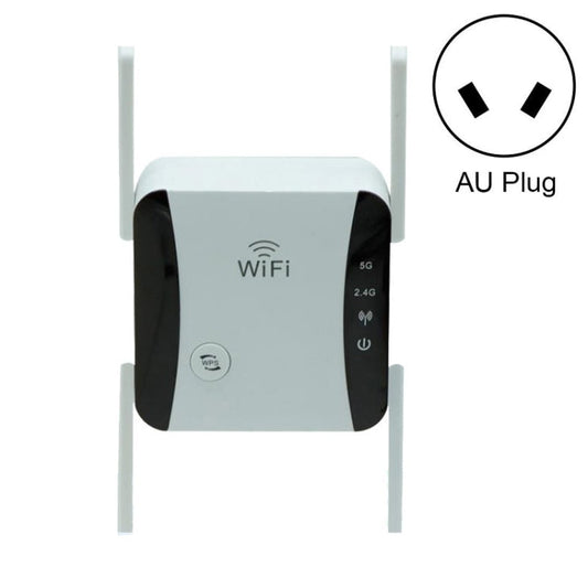 Rynx | KP1200 1200Mbps Dual Band 5G WIFI Amplifier Wireless Signal Repeater, Specification: AU Plug (White)