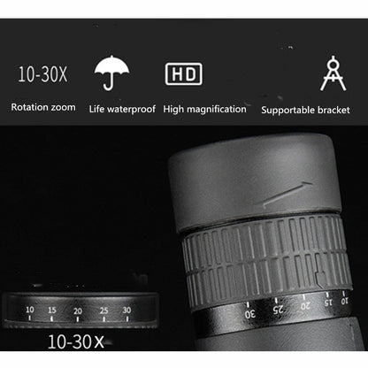 Rynx | TM2 10-30X50 Continuous Zoom Single Tube HD High Magnification Telescope