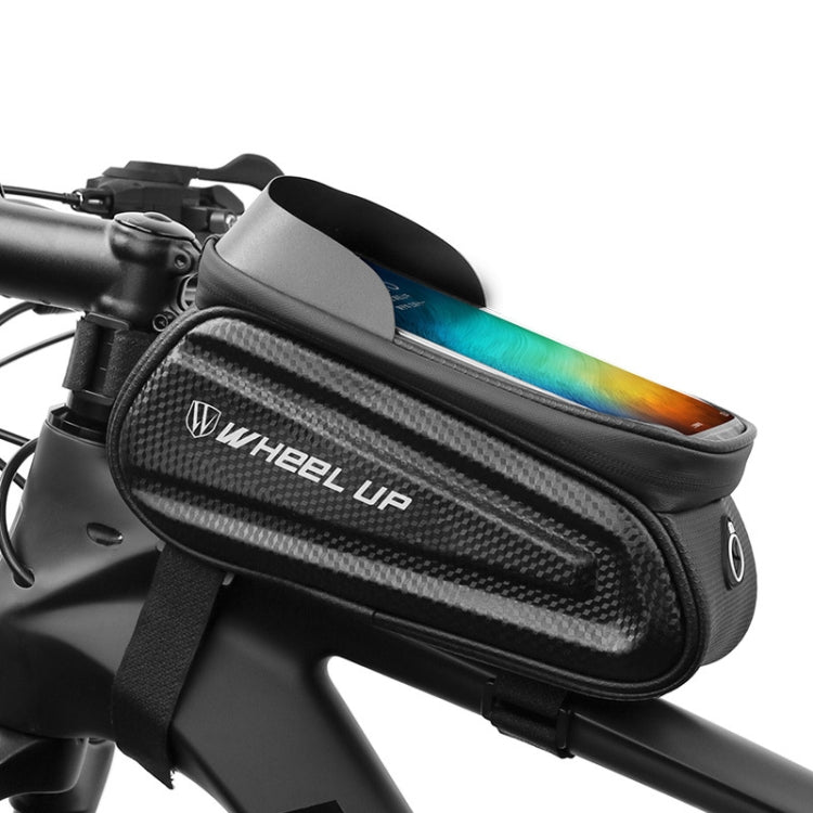 Rynx | WHEEL UP Hard Shell Bicycle Bag Front Beam Bag Mountain Bike mobile Phone Touch Screen Tube Bag Riding Equipment(White reflective models)