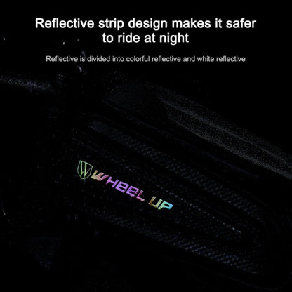 Rynx | WHEEL UP Hard Shell Bicycle Bag Front Beam Bag Mountain Bike mobile Phone Touch Screen Tube Bag Riding Equipment(White reflective models)