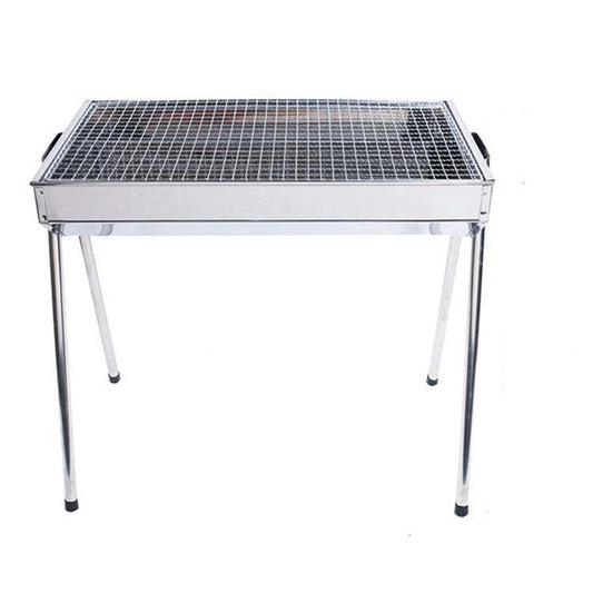 Rynx | HZ-003 BBQ Grill Outdoor Portable Stainless Steel Stove Household Charcoal Barbecue Rack, Grill/pan specifications: M
