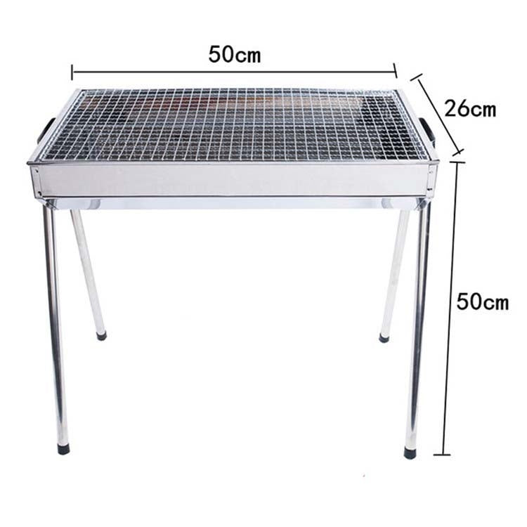 Rynx | HZ-003 BBQ Grill Outdoor Portable Stainless Steel Stove Household Charcoal Barbecue Rack, Grill/pan specifications: M