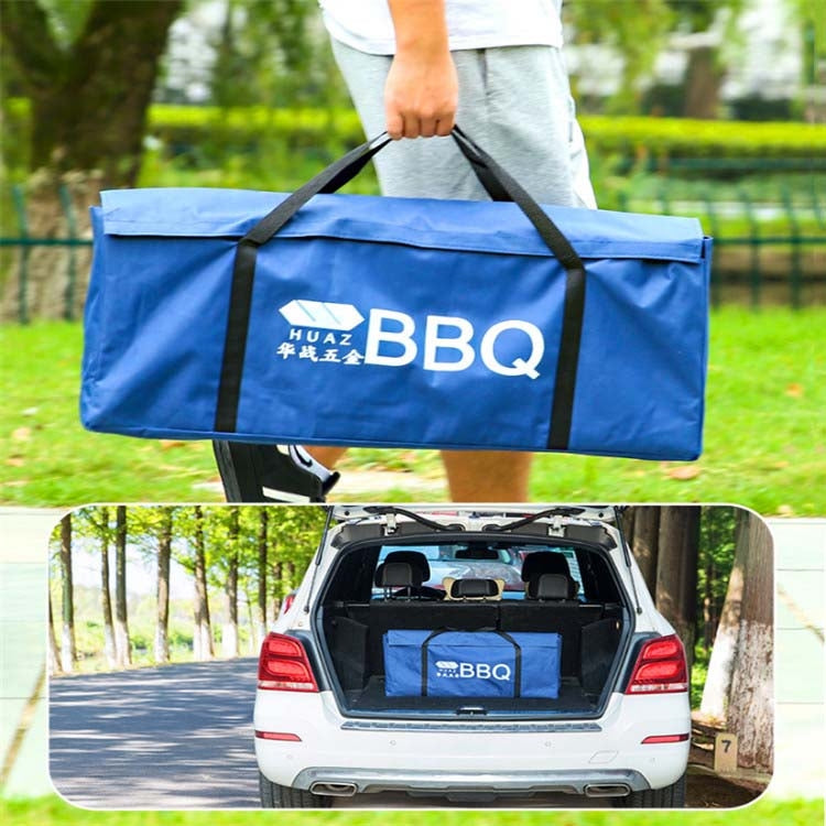 Rynx | HZ-003 BBQ Grill Outdoor Portable Stainless Steel Stove Household Charcoal Barbecue Rack, Grill/pan specifications: M