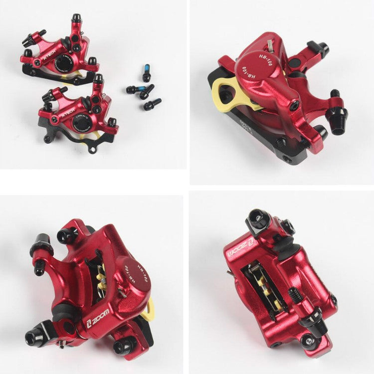 Rynx | ZOOM HB100 Mountain Bike Hydraulic Brake Caliper Folding Bike Cable Pull Hydraulic Disc Brake Caliper, Style:Front(Black)