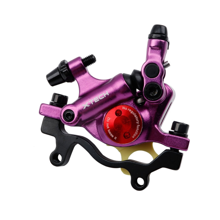 Rynx | ZOOM HB100 Mountain Bike Hydraulic Brake Caliper Folding Bike Cable Pull Hydraulic Disc Brake Caliper, Style:Rear(Purple)