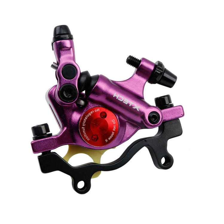Rynx | ZOOM HB100 Mountain Bike Hydraulic Brake Caliper Folding Bike Cable Pull Hydraulic Disc Brake Caliper, Style:Rear(Purple)