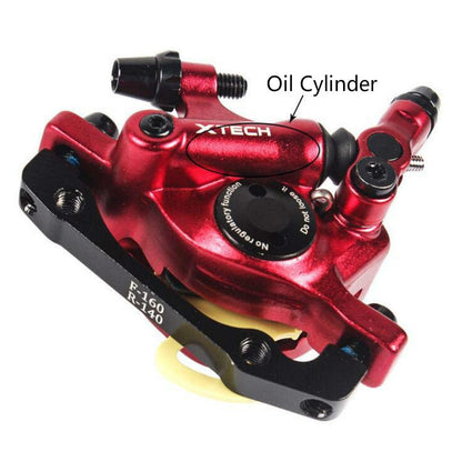 Rynx | ZOOM HB100 Mountain Bike Hydraulic Brake Caliper Folding Bike Cable Pull Hydraulic Disc Brake Caliper, Style:Rear(Purple)