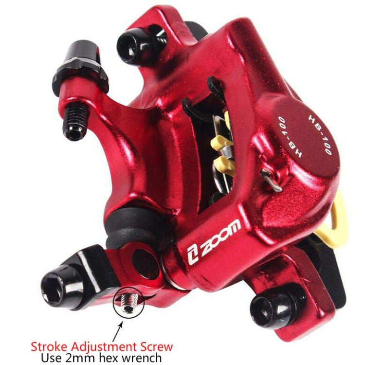 Rynx | ZOOM HB100 Mountain Bike Hydraulic Brake Caliper Folding Bike Cable Pull Hydraulic Disc Brake Caliper, Style:Rear(Purple)