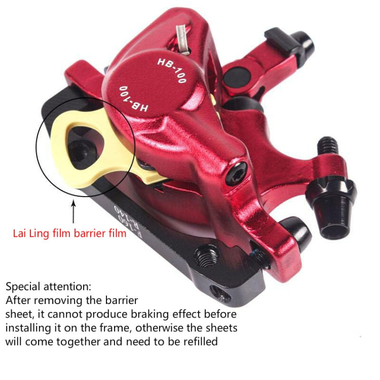 Rynx | ZOOM HB100 Mountain Bike Hydraulic Brake Caliper Folding Bike Cable Pull Hydraulic Disc Brake Caliper, Style:Rear(Purple)