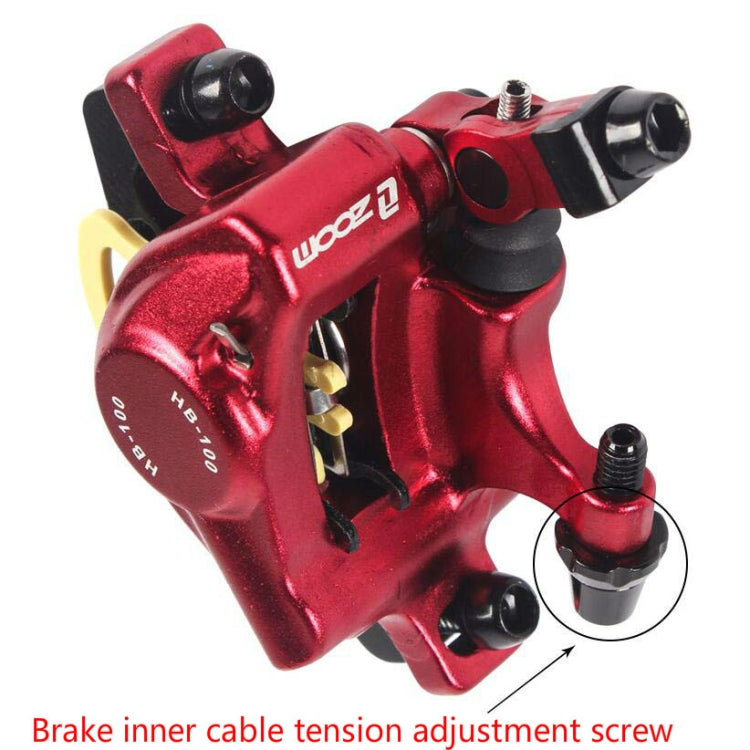 Rynx | ZOOM HB100 Mountain Bike Hydraulic Brake Caliper Folding Bike Cable Pull Hydraulic Disc Brake Caliper, Style:Rear(Purple)