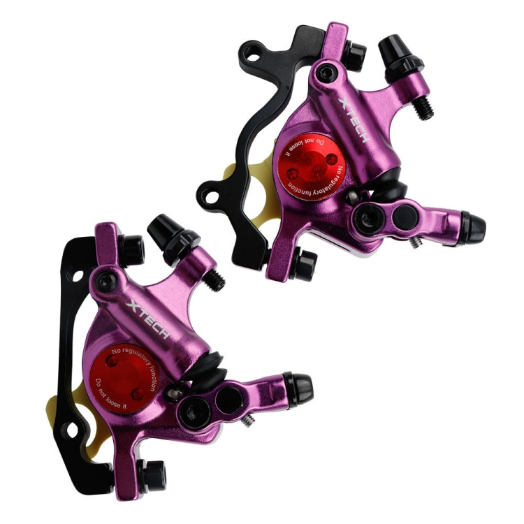 Rynx | ZOOM HB100 Mountain Bike Hydraulic Brake Caliper Folding Bike Cable Pull Hydraulic Disc Brake Caliper, Style:Front and Rear(Purple)