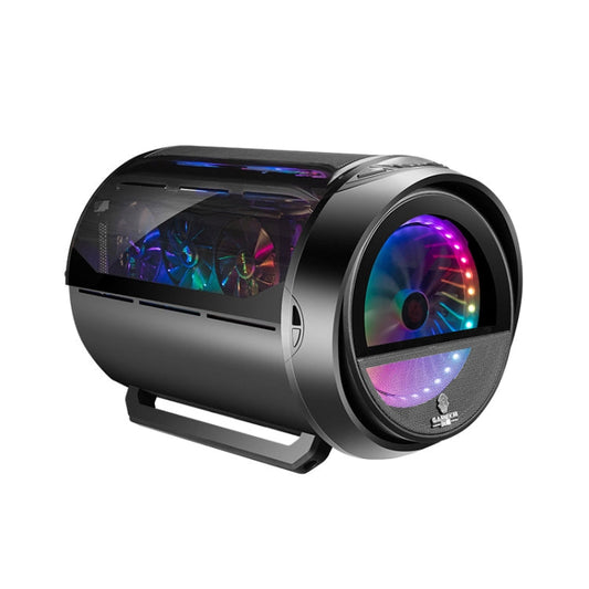 Rynx | GAMEKM Genki Bomb Personality Gaming Internet Café Case by Gaming Case USB 3.0 Water-Cooled Desktop Computer Case (Black)