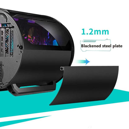 Rynx | GAMEKM Genki Bomb Personality Gaming Internet Café Case by Gaming Case USB 3.0 Water-Cooled Desktop Computer Case (Black)