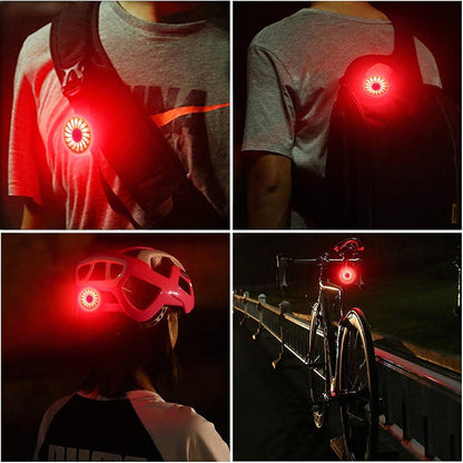 Rynx | Bicycle Smart Sensor Brake Light USB Tail Light Warning Light(Titanium)