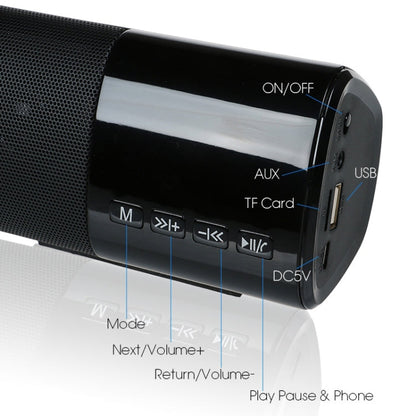RYNX | TOPROAD High Power 10W HIFI Portable Wireless Bluetooth Speaker Stereo Soundbar TF FM USB Subwoofer Column for Computer TV Phone(Gold)