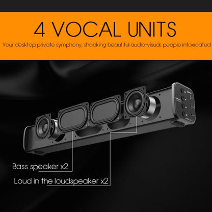 RYNX | TOPROAD High Power 10W HIFI Portable Wireless Bluetooth Speaker Stereo Soundbar TF FM USB Subwoofer Column for Computer TV Phone(Gold)