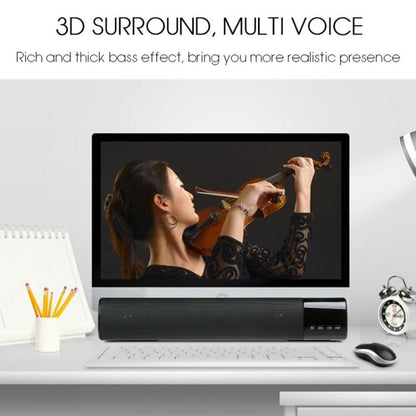 RYNX | TOPROAD High Power 10W HIFI Portable Wireless Bluetooth Speaker Stereo Soundbar TF FM USB Subwoofer Column for Computer TV Phone(Gold)