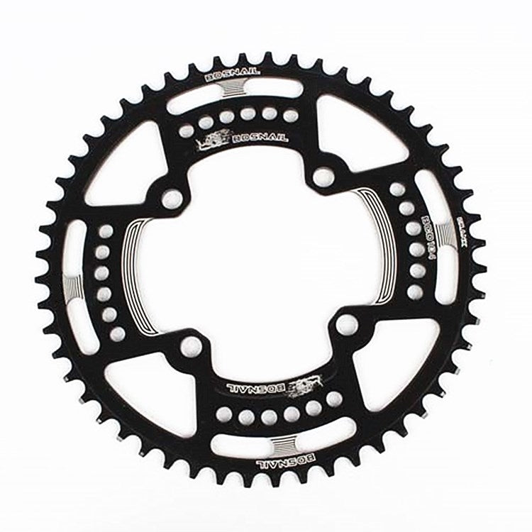 Rynx | Snail Positive And Negative Tooth Discs Mountain Bike Single Disc Large Tooth Disc 104mm Bcd, Specification:52T(Black)