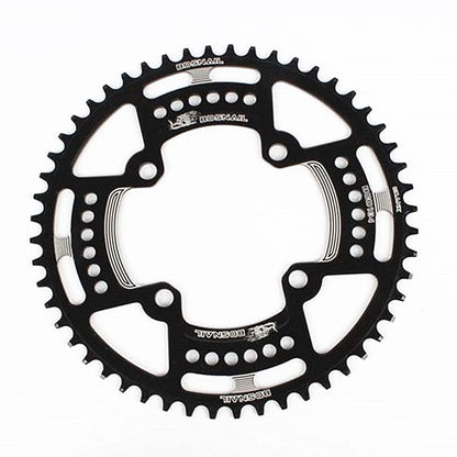 Rynx | Snail Positive And Negative Tooth Discs Mountain Bike Single Disc Large Tooth Disc 104mm Bcd, Specification:52T(Black)