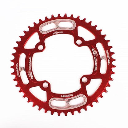 Rynx | Snail Positive And Negative Tooth Discs Mountain Bike Single Disc Large Tooth Disc 104mm Bcd, Specification:52T(Red)