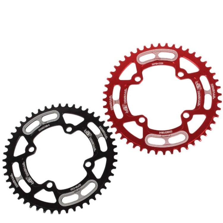 Rynx | Snail Positive And Negative Tooth Discs Mountain Bike Single Disc Large Tooth Disc 104mm Bcd, Specification:52T(Red)