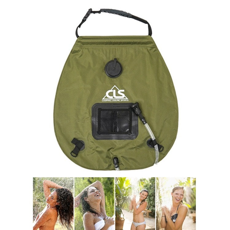 Rynx | Outdoor Bathing Bag Self-driving Camping Solar Hot Water Bottle 20L Water Storage Bag(Army Green)
