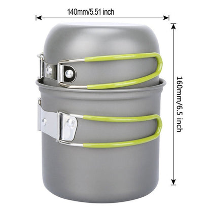 Rynx | Outdoor Hiking Camping Wood Stove Set With Cutlery(Fruit Green Handle)