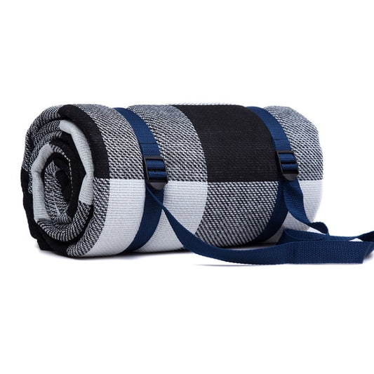 Rynx | FP1409 6mm Thickened Moisture-Proof Beach Mat Outdoor Camping Tent Mat Without Storage Bag, Size:200x200cm(Black Gray White Grid)
